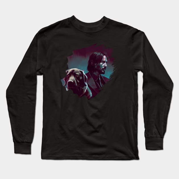 john wick Long Sleeve T-Shirt by Pixy Official